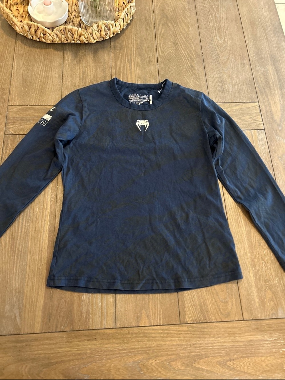 Women's Long Sleeve Crew Neck Top - Navy